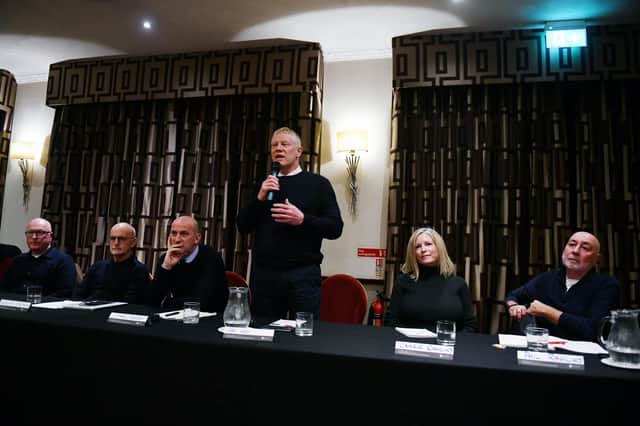 Gary Holt pictured with Gary Deans, Gordon Colborn, Paul Sheerin, Carrie Rawlins and Phil Rawlins at the last supporters Q&A event (Pic: Michael Gillen)