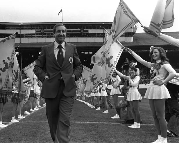 Scotland's manager Ally MacLeod laps up the applause at Hampden in 1978 as the team prepare for the World Cup in Argentina