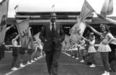 Scotland's manager Ally MacLeod laps up the applause at Hampden in 1978 as the team prepare for the World Cup in Argentina