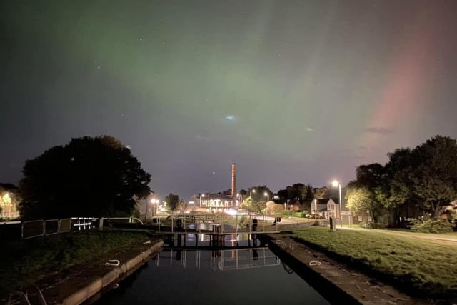 The Northern Lights above the Forth and Clyde canal at Rosebank by Eilidh Milne.