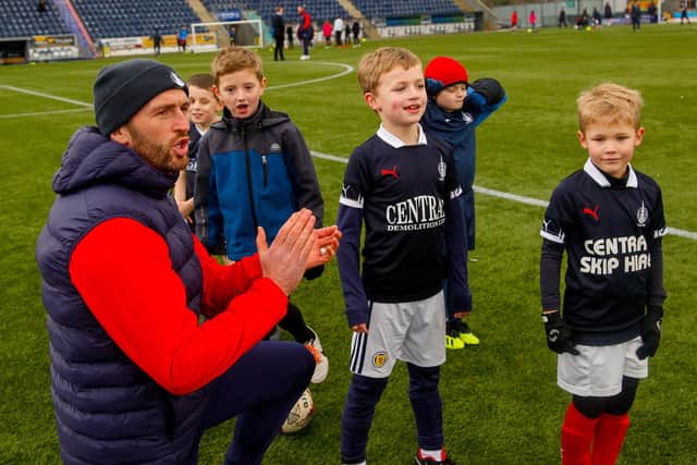 Lee Miller gave these young fans a pep talk at the December 30 Junior Bairns day