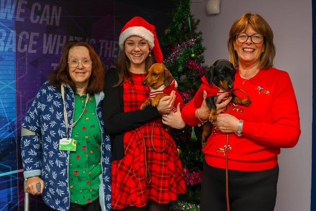 Denise, Rowan and Sally with Hamish and Dougall