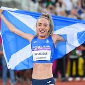 Eilish McColgan of Team Scotland celebrates after winning the gold medal in the Women's 10,000m Final on day six of the Birmingham 2022 Commonwealth Games at Alexander Stadium on August 03, 2022 (Photo: David Ramos/Getty Images)