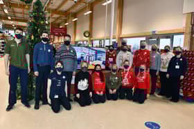 Staff from Tesco Redding in Falkirk have produced a video sending Christmas wishes to customers.