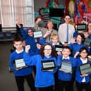 Bantaskin Primary pupils and staff delighted with their inspection report. Pic: Contributed