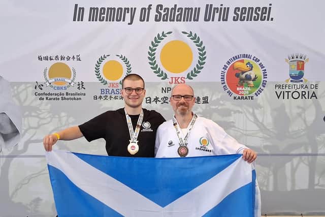 Shoshin Karate Club duo Marek Kolesar and David Marandola returned from Brazil with a gold and bronze medal respectively (Photo: Submitted)