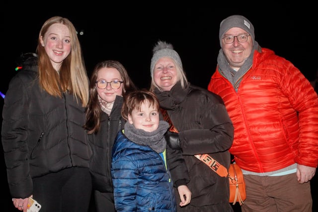 The Campbell family from Denny waiting for the light show to begin.