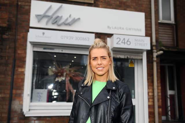 Laura Gwynne is preparing to open her own self-titled salon in Camelon. Picture: Michael Gillen.