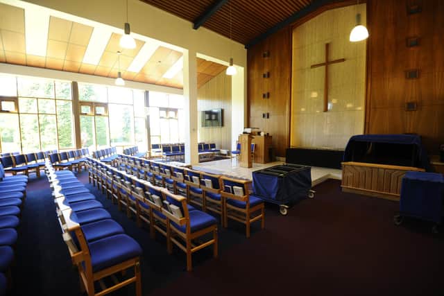 The chapel was increased in size in 2017 to allow additional mourners to attend services. Pic: Alan Murray