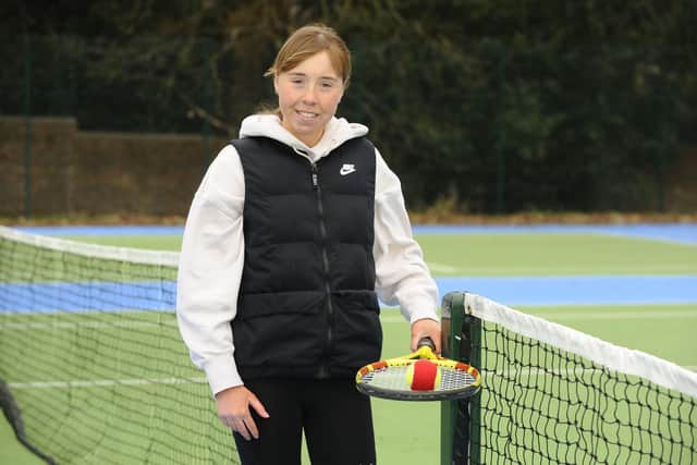 Falkirk’s Olivia Smart is the youngest level three tennis coach in Scotland at the moment (Photo: Alan Murray)