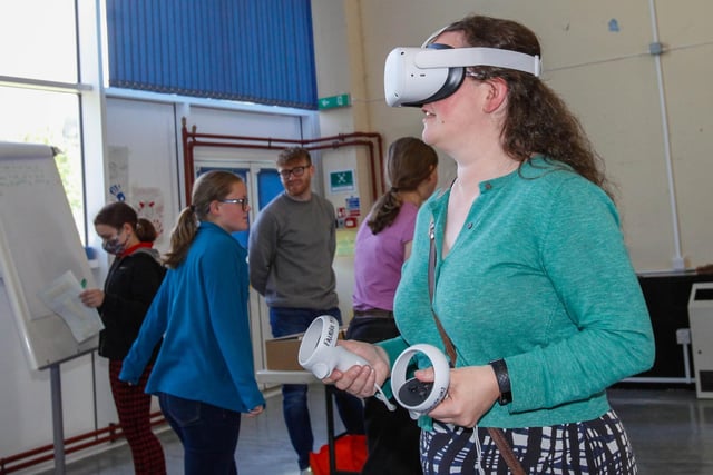 There were lots of different things to try at the open day, including viewing the new VR 360 degree film Climate Chaos
