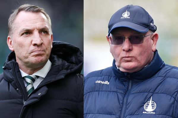 Celtic boss Brendan Rodgers got in touch with Falkirk gaffer John McGlynn (Pictures: Getty Images; Michael Gillen)