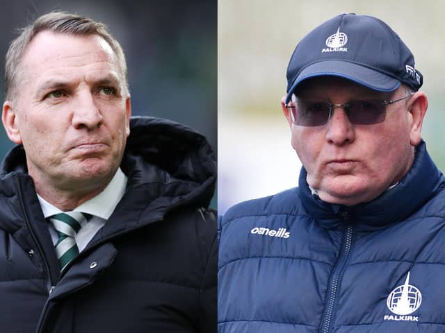 Celtic boss Brendan Rodgers got in touch with Falkirk gaffer John McGlynn (Pictures: Getty Images; Michael Gillen)