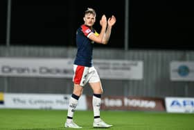 Falkirk centre-half Coll Donaldson during the midweek match against Stirling Albion (Photo: Michael Gillen)