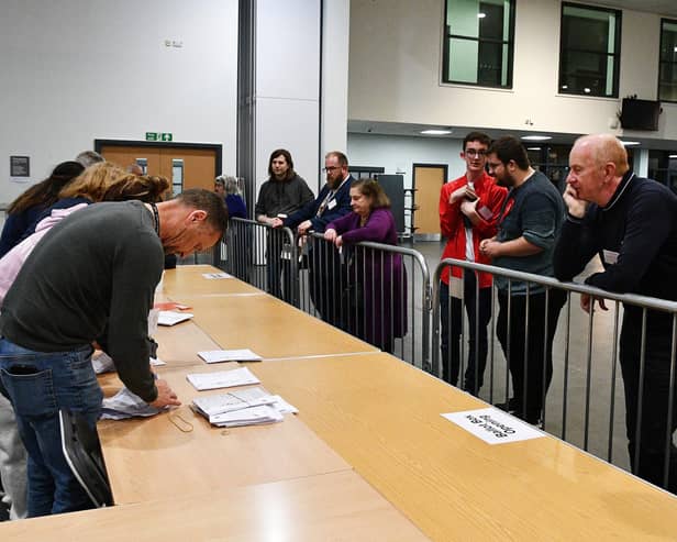 The count is underway in the Falkirk South by-election. Pic: Michael Gillen