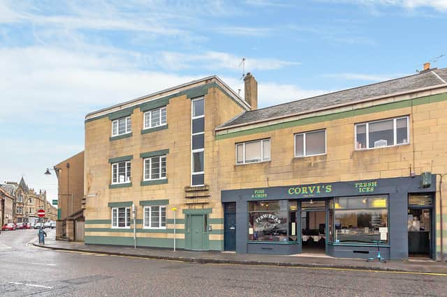 The C listed flats in Bo'ness occupy a building designed by renowned local architect Matt Steele.
