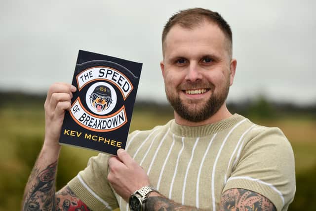 Shieldhill resident Kevin McPhee has published his first book, titled The Speed Of Breakdown'. Picture: Michael Gillen.