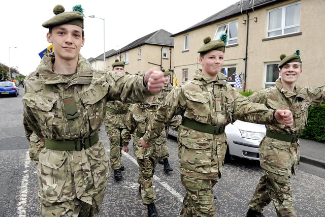 Members of the local army cadets.
