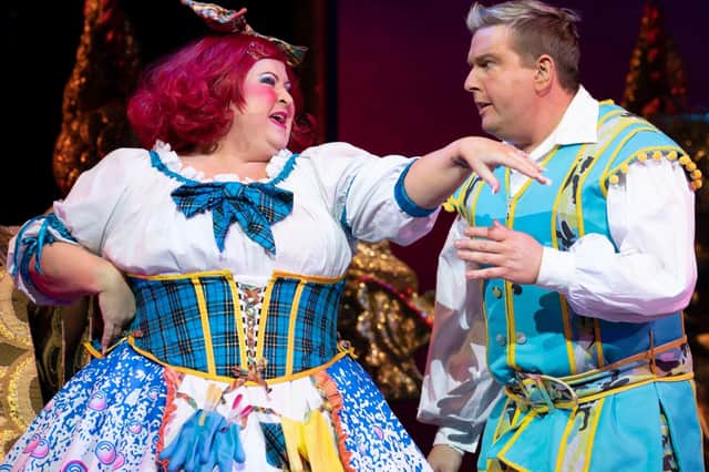 Leah MacRae and Edinburgh's Greg McHugh aka Gary Tank Commander in Aladdin