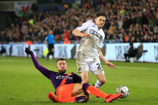 After exposure in the Swans first team, James became a target for several big clubs including Leeds United. (Photo by Marc Atkins/Getty Images)