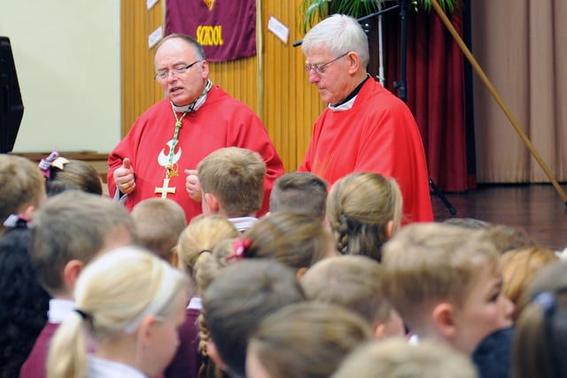 Bishop Stephen Robson and Monsignor Leo Clancy.