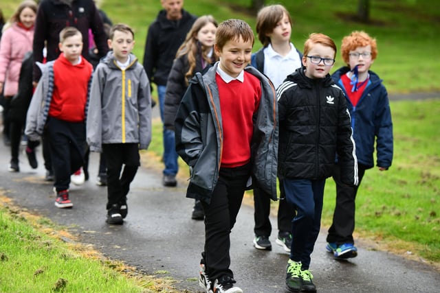 Pupils step out on their Big Fit Walk