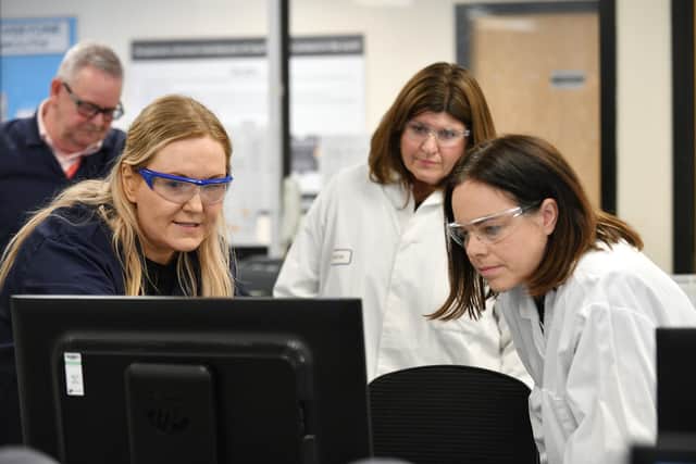 Syngenta has received £2.2m from Scottish Enterprise towards its plans to expand production in Grangemouth. It was announced during a visit to the site by Deputy First Minister Kate Forbes. (Pic: Michael Gillen)