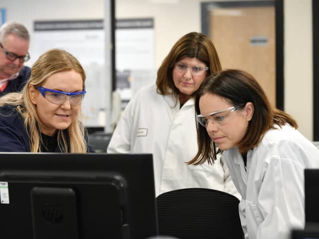 Syngenta has received £2.2m from Scottish Enterprise towards its plans to expand production in Grangemouth.  It was announced during a visit to the site by Deputy First Minister Kate Forbes.  (Pic: Michael Gillen)