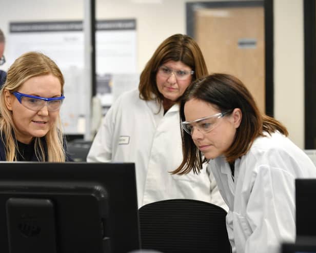 Syngenta has received £2.2m from Scottish Enterprise towards its plans to expand production in Grangemouth.  It was announced during a visit to the site by Deputy First Minister Kate Forbes.  (Pic: Michael Gillen)