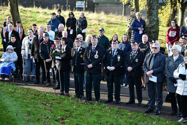 The community of Camelon turned out to pay their respects at the war memorial next to Lock 16