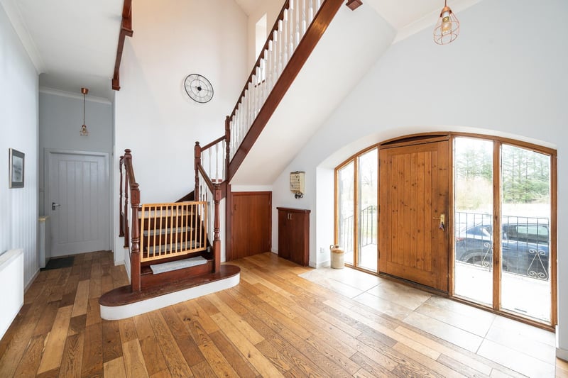 The spacious entrance hall of the property