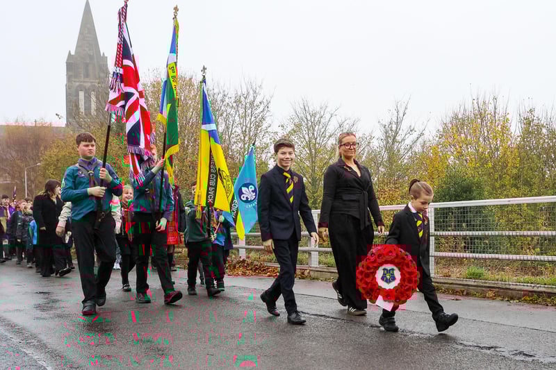 Community groups including Bo'ness Rugby Club and the Scouts were represented in the parade.