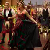Cary Elwes as Myles and Brooke Shields as Sophie in A Castle For Christmas.