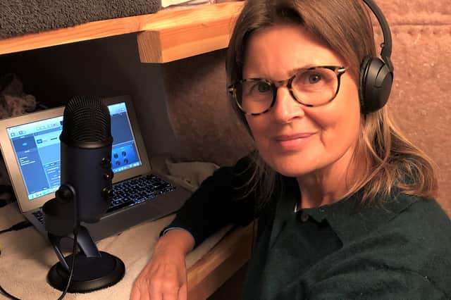 Sophie Aldred, best known as Ace in Doctor Who, recording The Barren Author