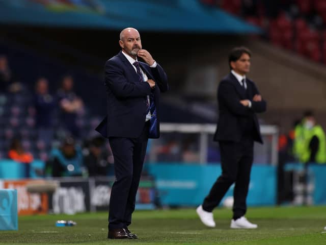 Steve Clarke during Croatia defeat (Pic by Lee Smith/Getty Images)