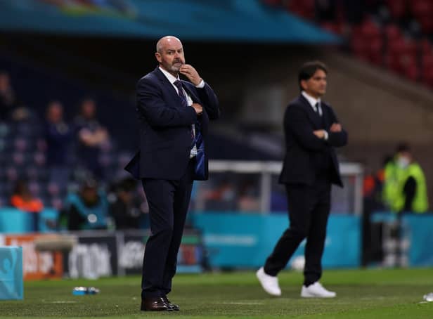 Steve Clarke during Croatia defeat (Pic by Lee Smith/Getty Images)