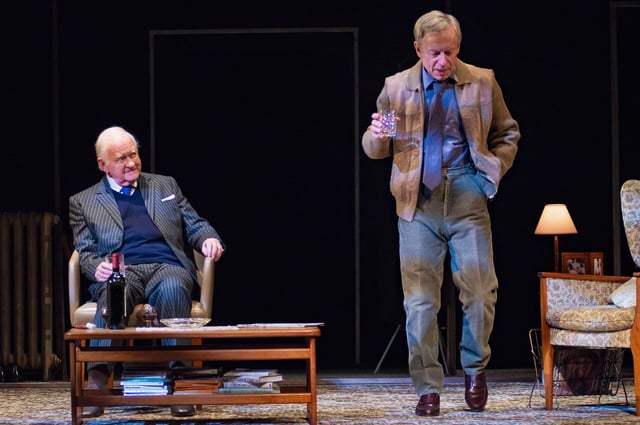 Oliver Ford Davies and Stephen Boxer as Graham Greene and Kim Philby in A Splinter of Ice