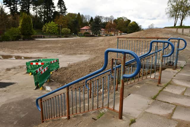 The cleared site of the former municipal buildings and town hall in Falkirk. Pic: Michael Gillen