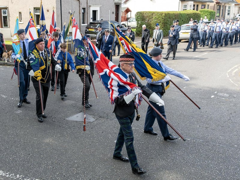 Carrying the colours in memory of those who gave their lives for their country