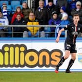 Tony Gallacher, pictured against Morton at Cappielow for the Bairns (Picture: Michael Gillen)