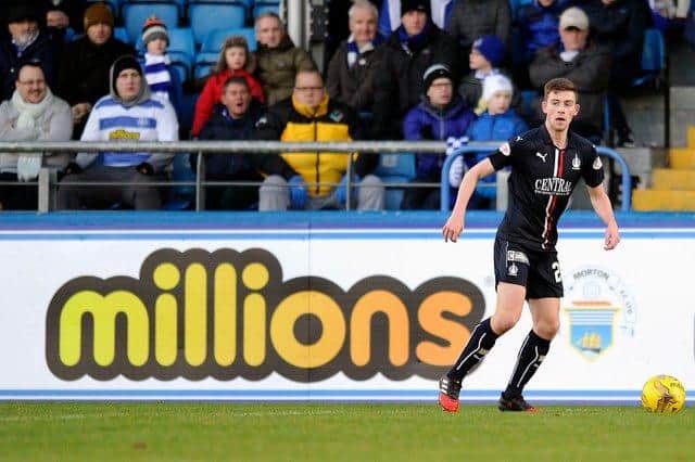 Tony Gallacher, pictured against Morton at Cappielow for the Bairns (Picture: Michael Gillen)