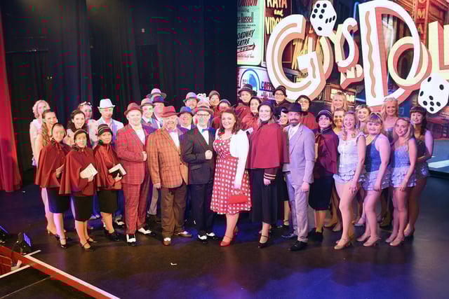 The talented cast of Larbert Musical Theatre's production of Guys and Dolls.