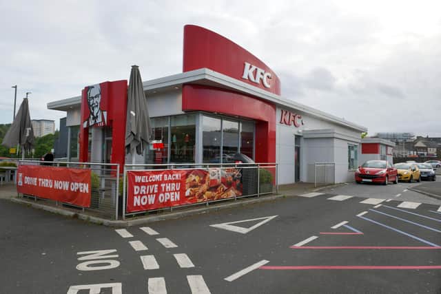 Amanda Miller screamed at ambulance workers at KFC in Falkirk. Picture: Michael Gillen.