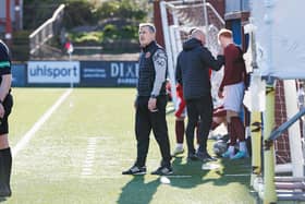 Picture Mark Ferguson 23/03/24. STENHOUSEMUIR Ochilview Park. Stenhousemuir FC v Peterhead FC. League 2. Gary Naysmith.