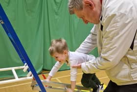 One youngster enjoying the Polmont mini-gyms. Pic: Contributed