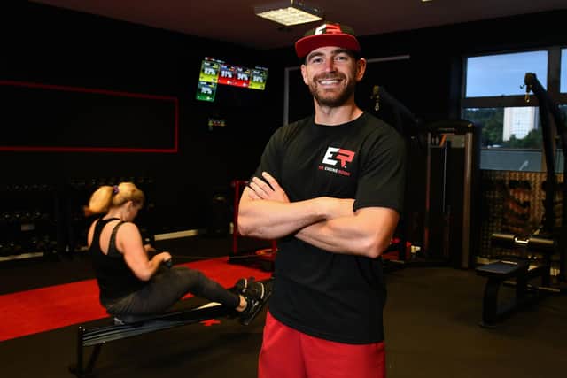 Connor Russell, owner of The Engine Room in Falkirk. Photographed when gyms reopened in August. Picture: Michael Gillen.
