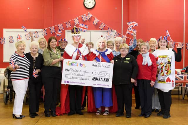 The Monday Club in Falkirk hosted a Coronation tea and party thanks to a donation from Asda Falkirk