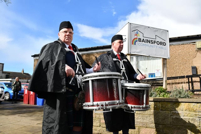 Camelon and District Pipe Band played on Saturday at the Doon The Loan event.