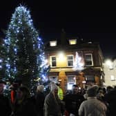 Crowds gathered in Bo'ness Town Centre on Saturday for the Christmas light switch on event organised by BUZZness.  (Pic: Alan Murray)