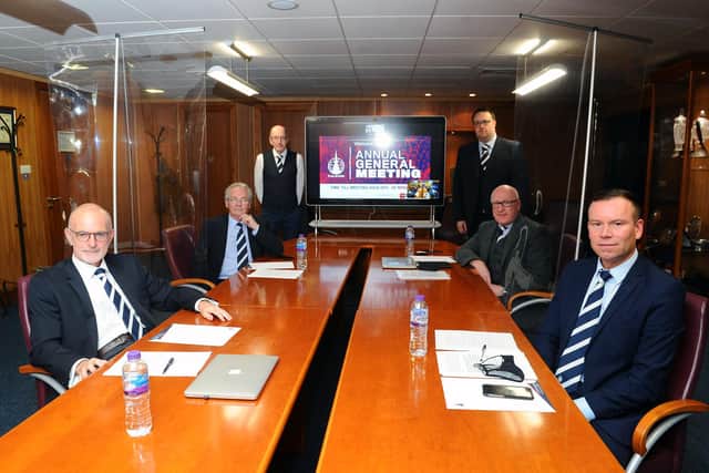 The Falkirk FC directors preparing for the 2020 Virtual AGM